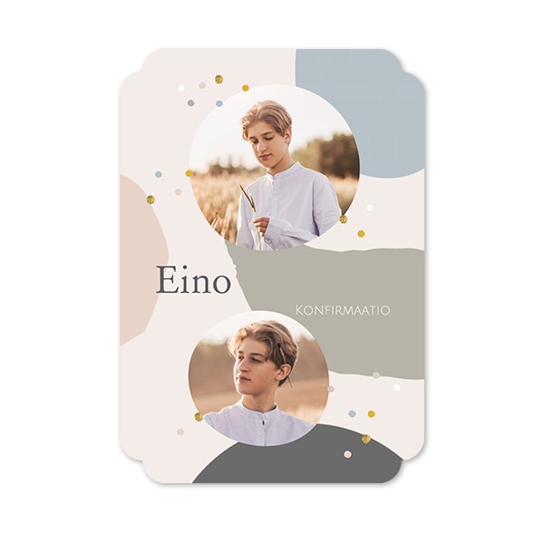 Klassinen kuvakortti pilven muotoinen pysty 10 x 14,3 cm