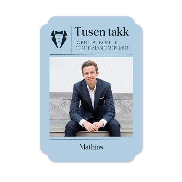 Enkle Fotokort dobbel avrunding stående 10 x 14,3 cm