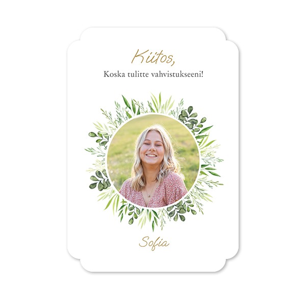 Klassinen kuvakortti pilven muotoinen pysty 10 x 14,3 cm