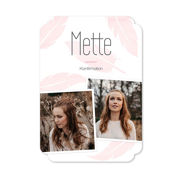 Enkle Fotokort dobbel afrunding portræt 10 x 14,3 cm