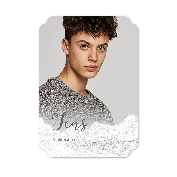 Enkle Fotokort dobbel afrunding portræt 10 x 14,3 cm