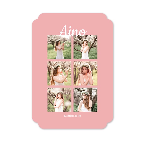 Klassinen kuvakortti pilven muotoinen pysty 10 x 14,3 cm