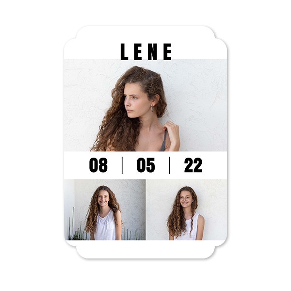 Enkle Fotokort dobbel afrunding portræt 10 x 14,3 cm