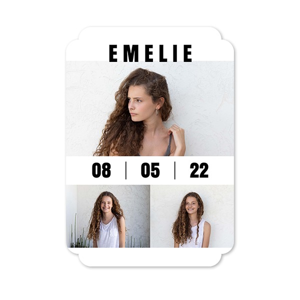 Enkle Fotokort dobbel avrunding stående 10 x 14,3 cm