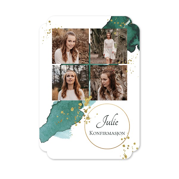 Enkle Fotokort dobbel avrunding stående 10 x 14,3 cm