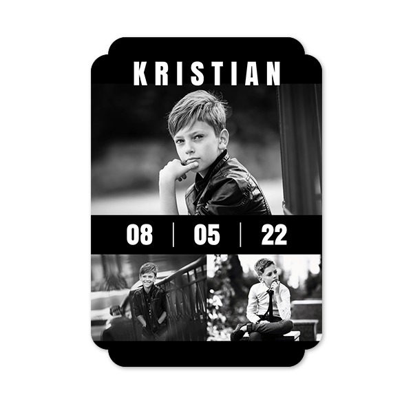 Enkle Fotokort dobbel avrunding stående 10 x 14,3 cm