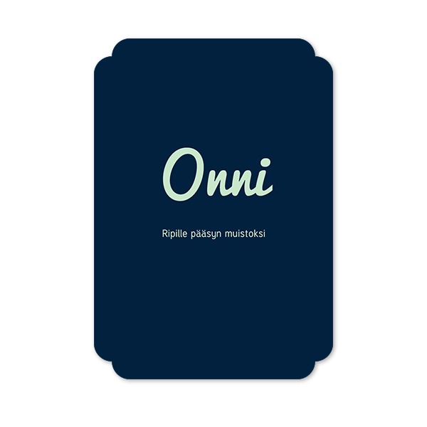 Klassinen kuvakortti pilven muotoinen pysty 10 x 14,3 cm