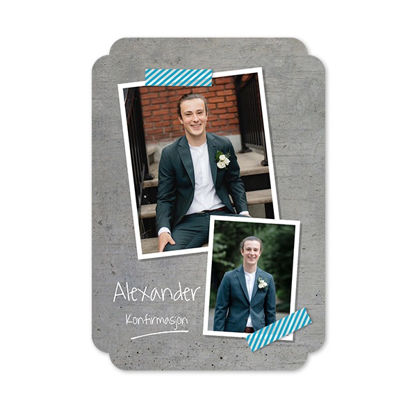 Enkle Fotokort dobbel avrunding stående 10 x 14,3 cm