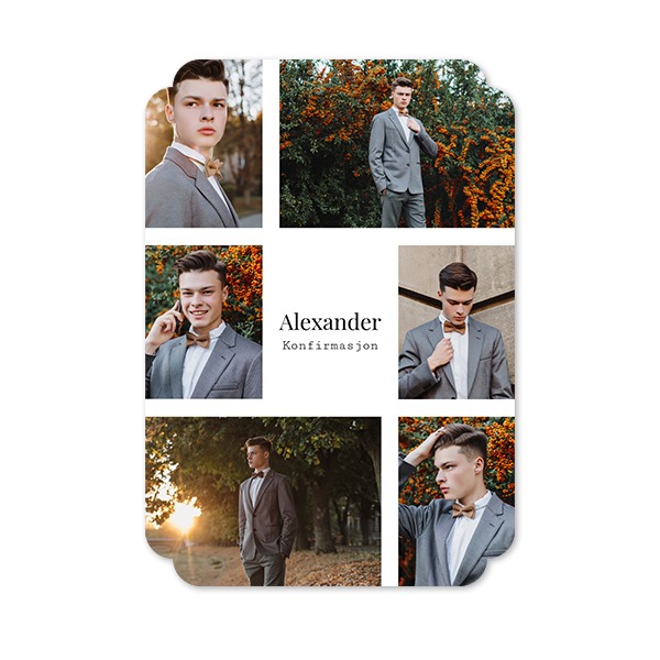 Enkle Fotokort dobbel avrunding stående 10 x 14,3 cm Enkle Fotokort dobbel avrunding stående 10 x 14,3 cm