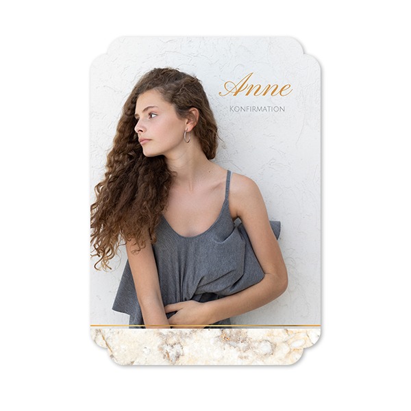 Enkle Fotokort dobbel afrunding portræt 10 x 14,3 cm