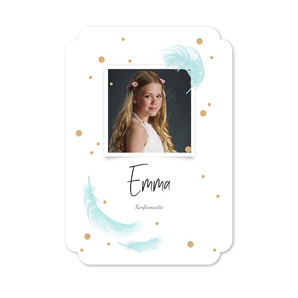 Klassinen kuvakortti pilven muotoinen pysty 10 x 14,3 cm