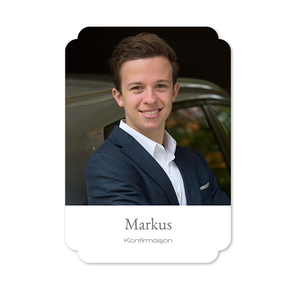 Enkle Fotokort dobbel avrunding stående 10 x 14,3 cm