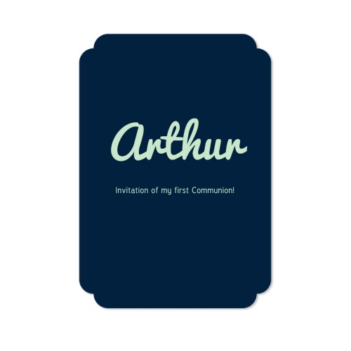 Faire-part 1 Bords nuage portrait 10 x 14,3 cm