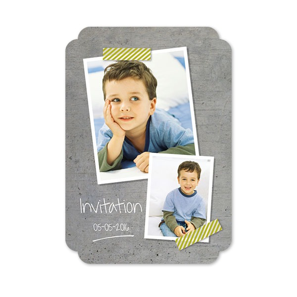 Faire-part 1 Bords nuage portrait 10 x 14,3 cm