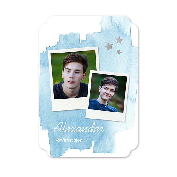 Enkle Fotokort dobbel avrunding stående 10 x 14,3 cm