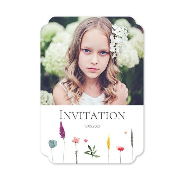 Faire-part 1 Bords nuage portrait 10 x 14,3 cm Faire-part 1 Bords nuage portrait 10 x 14,3 cm