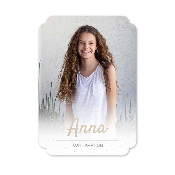 Enkle Fotokort dobbel afrunding portræt 10 x 14,3 cm