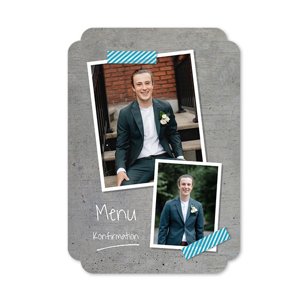 Enkle Fotokort dobbel afrunding portræt 10 x 14,3 cm