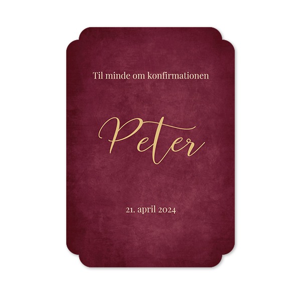 Enkle Fotokort dobbel afrunding portræt 10 x 14,3 cm