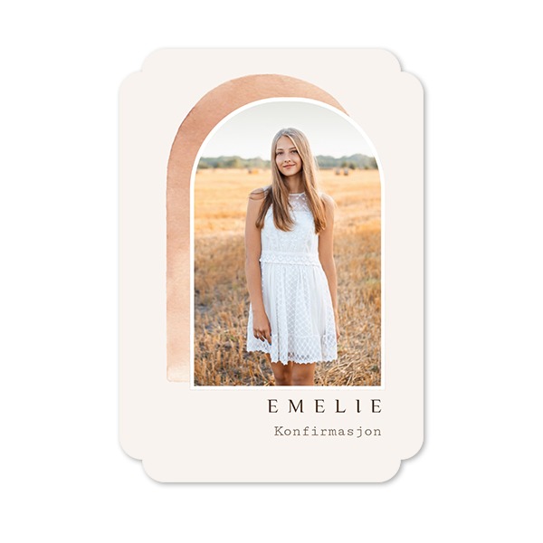 Enkle Fotokort dobbel avrunding stående 10 x 14,3 cm