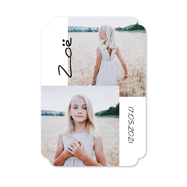 Faire-part 1 Bords nuage portrait 10 x 14,3 cm Faire-part 1 Bords nuage portrait 10 x 14,3 cm