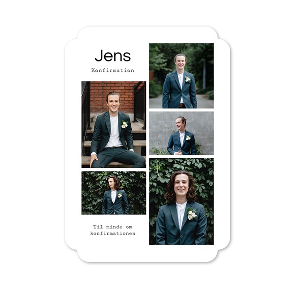 Enkle Fotokort dobbel afrunding portræt 10 x 14,3 cm