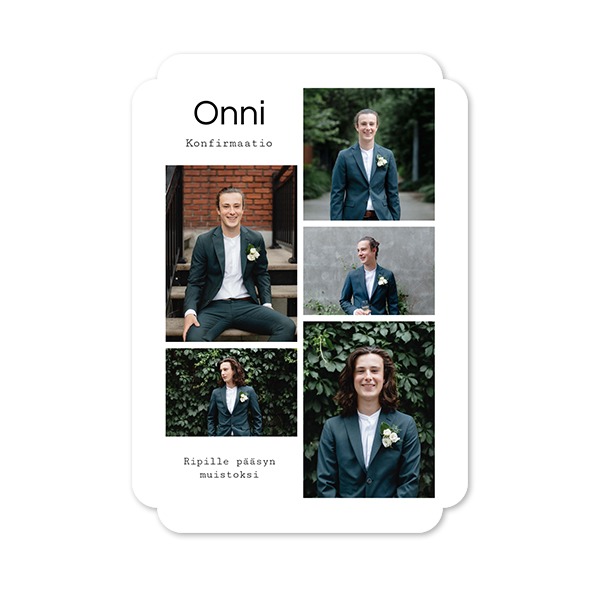 Klassinen kuvakortti pilven muotoinen pysty 10 x 14,3 cm