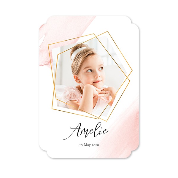 Faire-part 1 Bords nuage portrait 10 x 14,3 cm