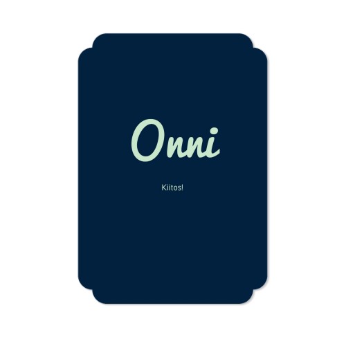 Klassinen kuvakortti pilven muotoinen pysty 10 x 14,3 cm