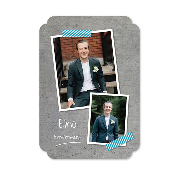 Klassinen kuvakortti pilven muotoinen pysty 10 x 14,3 cm