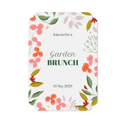 Faire-part 1 Bords nuage portrait 10 x 14,3 cm