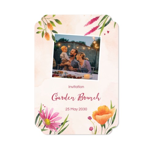 Klassinen kuvakortti pilven muotoinen pysty 10 x 14,3 cm