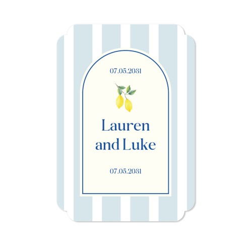 Dolce Vita Lemon Stripes Invitation