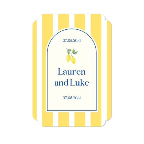 Dolce Vita Lemon Stripes Invitation