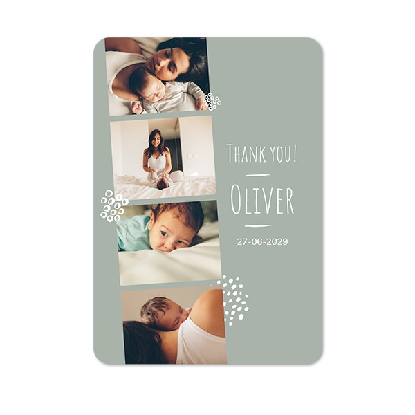 Single Card portrait rounded corners 10 x 14,3 cm