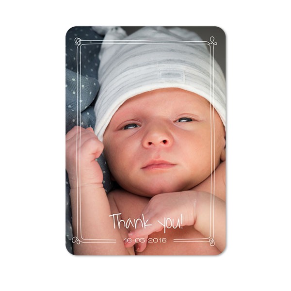 Single Card portrait rounded corners 10 x 14,3 cm