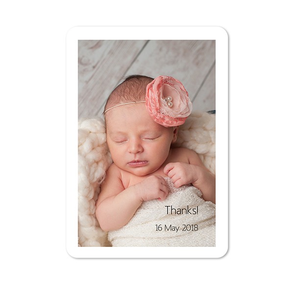 Single Card portrait rounded corners 10 x 14,3 cm