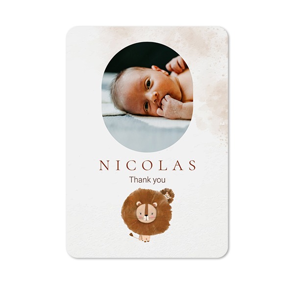 Single Card portrait rounded corners 10 x 14,3 cm
