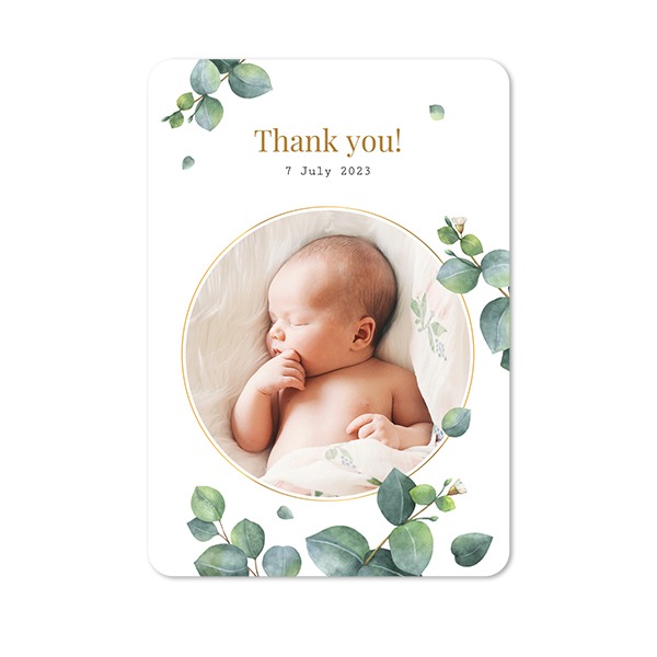 Single Card portrait rounded corners 10 x 14,3 cm