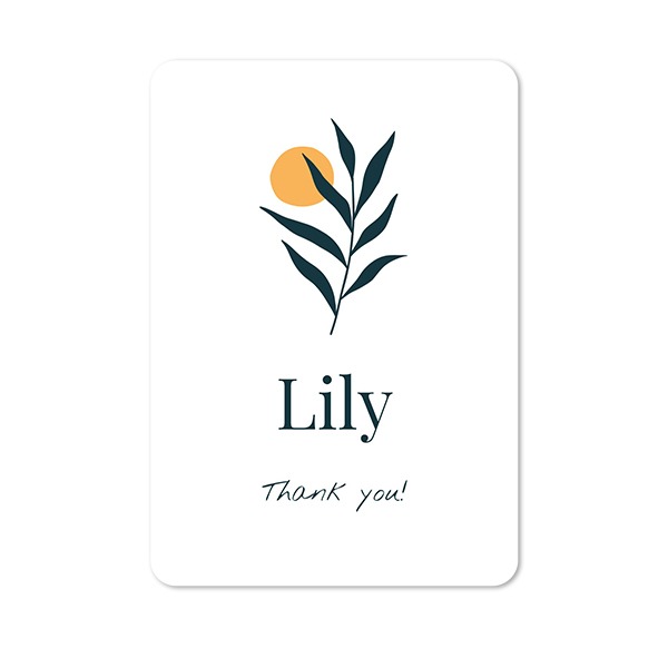 Single Card portrait rounded corners 10 x 14,3 cm