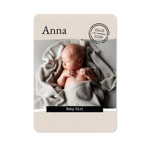 Single Card portrait rounded corners 10 x 14,3 cm