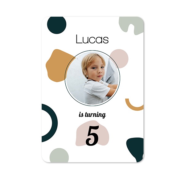 Single Card portrait rounded corners 10 x 14,3 cm