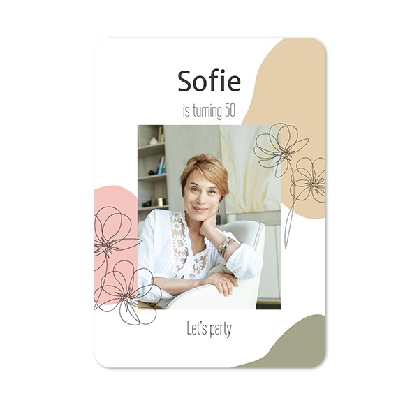 Single Card portrait rounded corners 10 x 14,3 cm