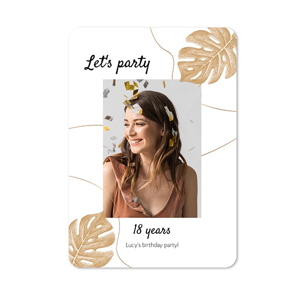 Single Card portrait rounded corners 10 x 14,3 cm