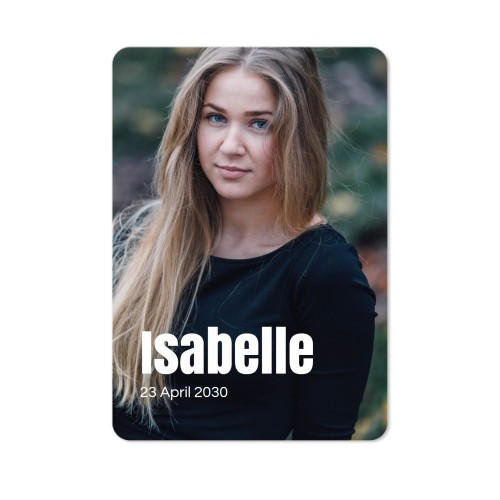 Single Card portrait rounded corners 10 x 14,3 cm