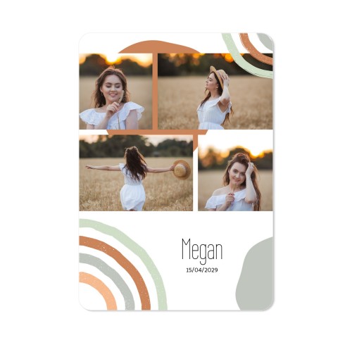 Single Card portrait rounded corners 10 x 14,3 cm