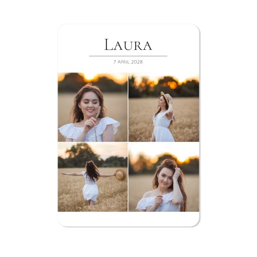 Single Card portrait rounded corners 10 x 14,3 cm