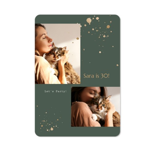 Faire-part 1 volet portrait coins arrondis 10 x 14,3 cm Faire-part 1 volet portrait coins arrondis 10 x 14,3 cm