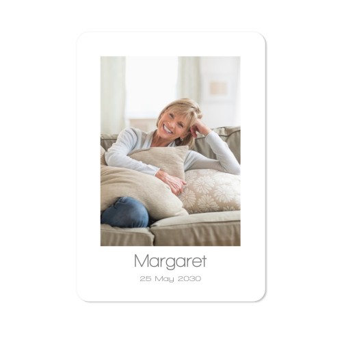 Single Card portrait rounded corners 10 x 14,3 cm