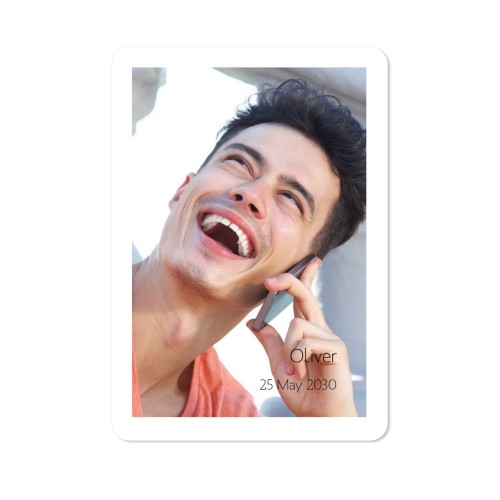 Enkle Fotokort portræt runde hjørner 10 x 14,3 cm Enkle Fotokort portræt runde hjørner 10 x 14,3 cm